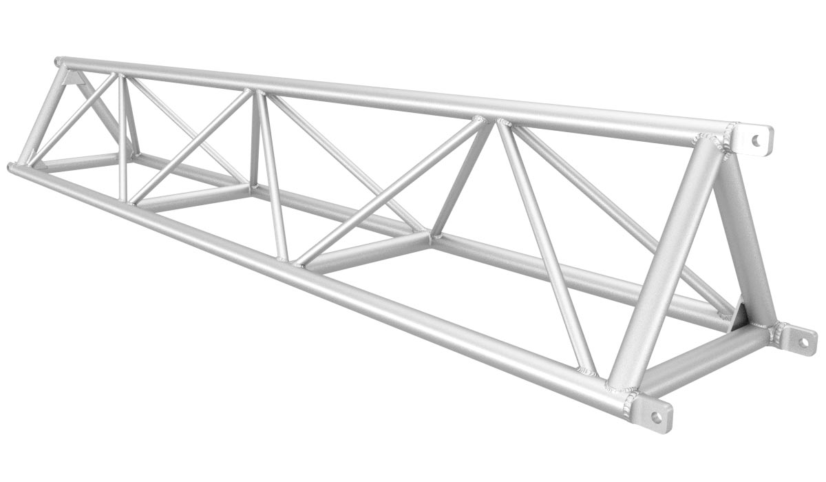 Aluminum Utility Triangular Truss with Steel Fork End Connections