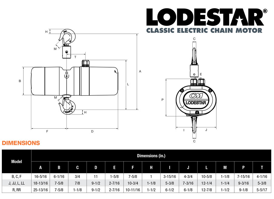 Lodestar Classic Dimensions