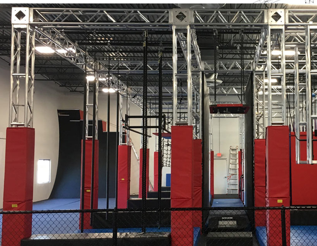 Aluminum Truss In Fitness Gym and Ninja Course Facilities