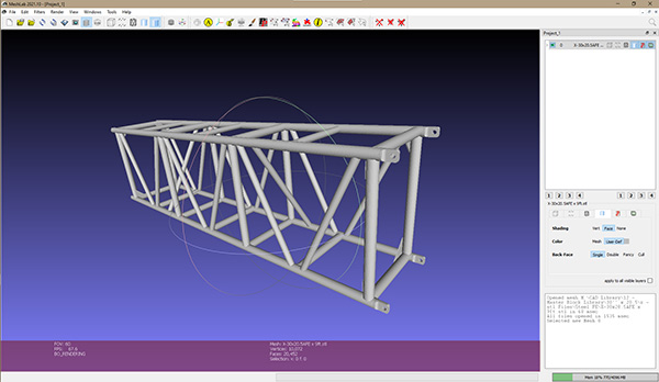 STL - Meshlab Truss Drawings