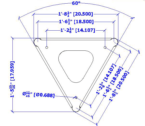 Triangle-Protective-Bolt-Plate-Utility -Truss-End-View-20.5