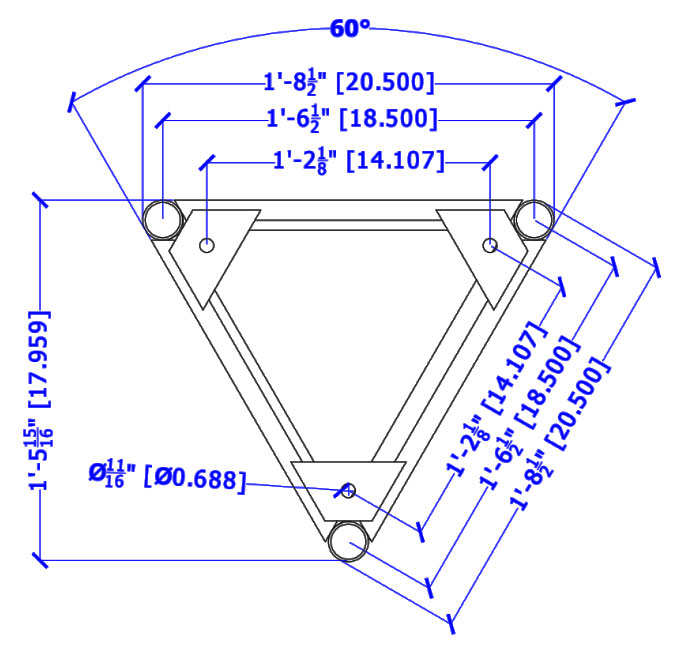 20.5 inch- Triangle Truss