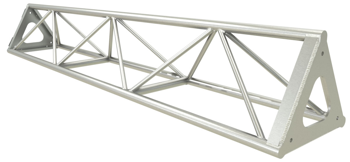 Aluminum Utility Triangular Truss with Steel Fork End Connections