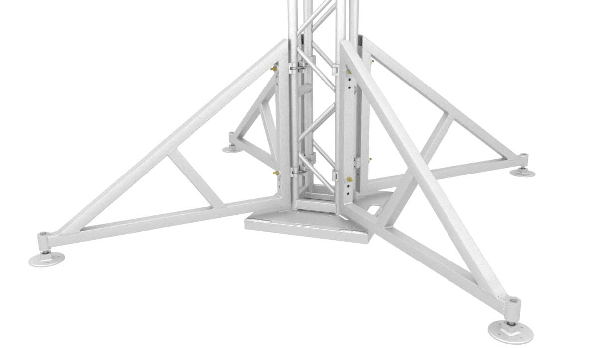 Universal Couple on Outrigger Leg Tower and Base Assembly